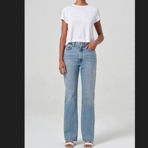 Agolde Vintage High Rise Flare Bootcut Jeans W26 Light Wash Blue